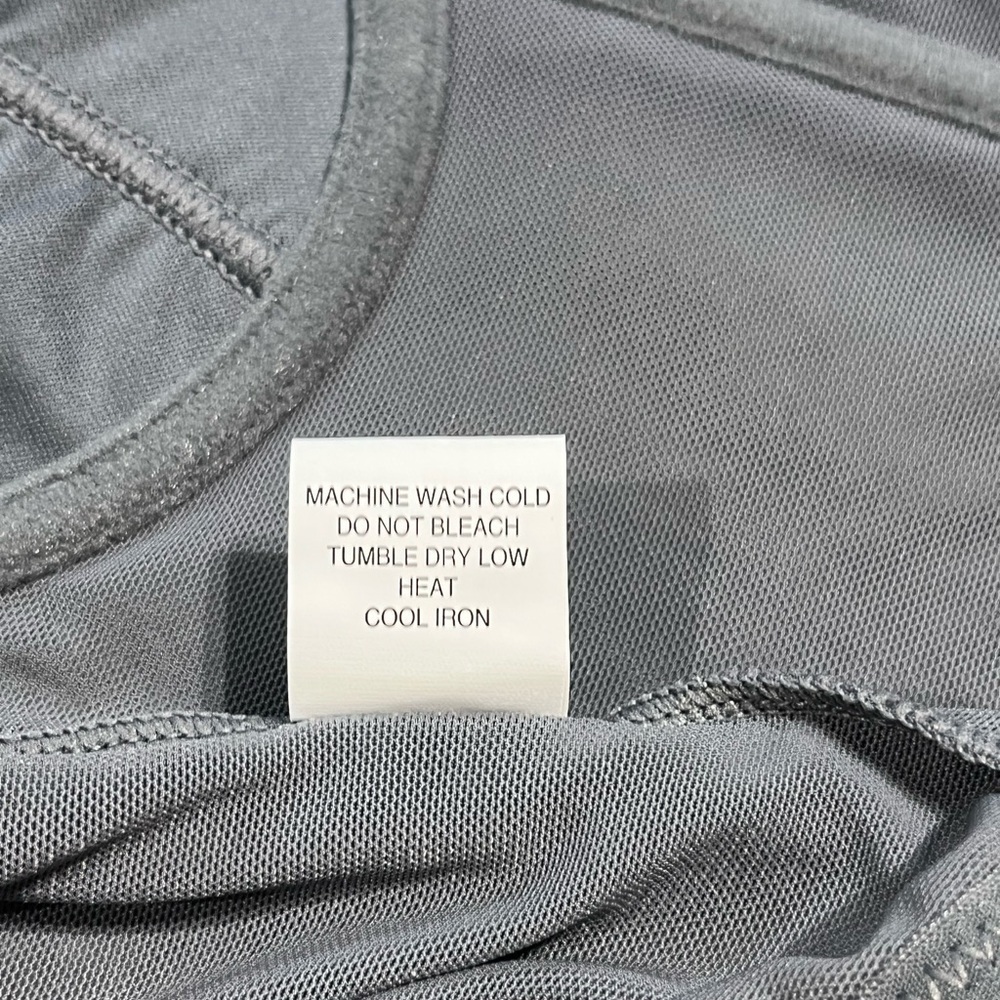 PacSun LA Hearts Lace Trim Mesh Corset Top Gray - Picture 9 of 10